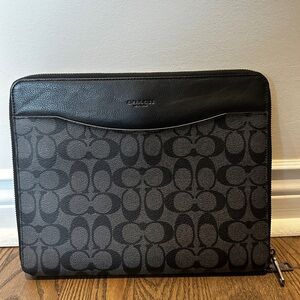 Coach Black and Gray Folio